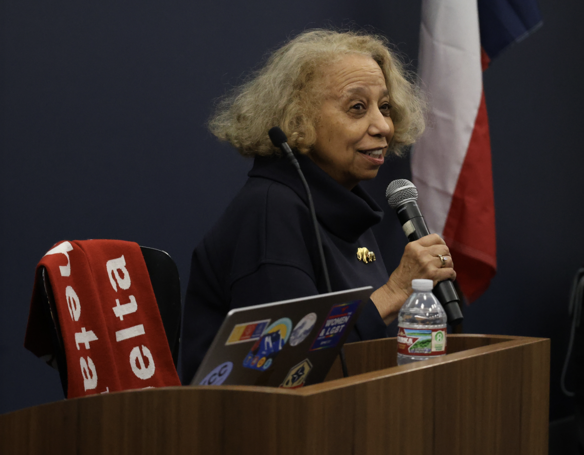 Valda Harris Montgomery spoke during a Lunch and Learn event during Dream Week. She discussed growing up during the civil rights movement. 